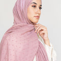 MAUVE PINK Embossed Woven Viscose