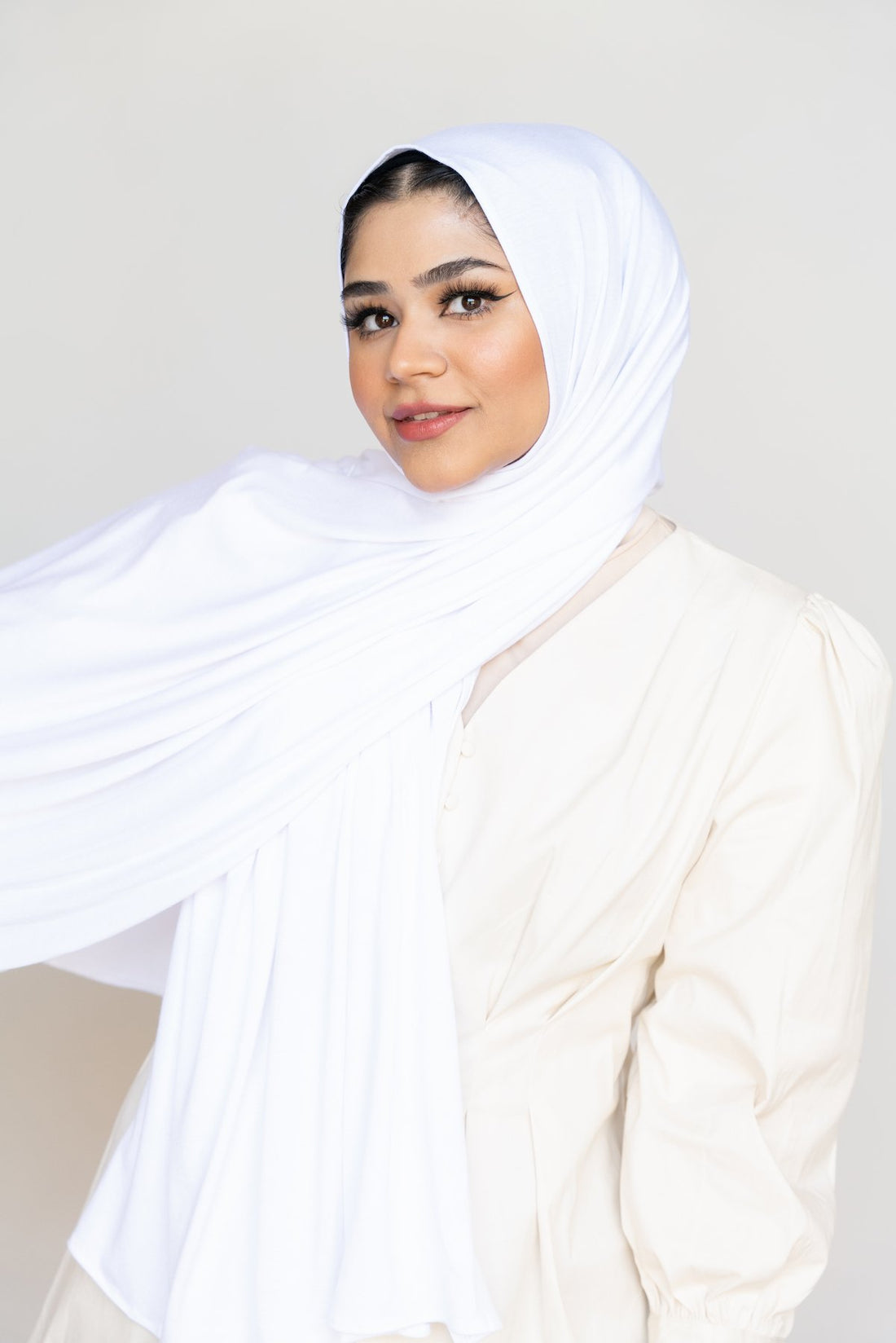 PURE WHITE Premium Jersey-AllScarves-Niswa Fashion