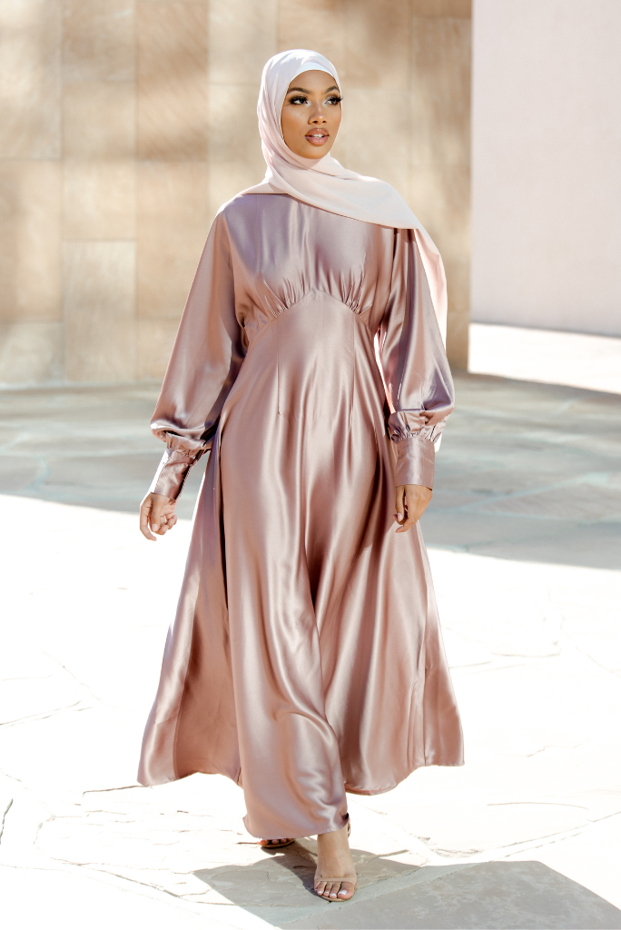 Imelda Batwing Dress - Rose Taupe