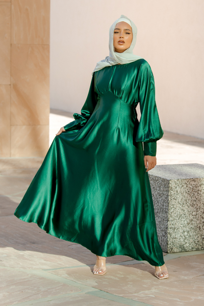 Imelda Batwing Dress - Emerald