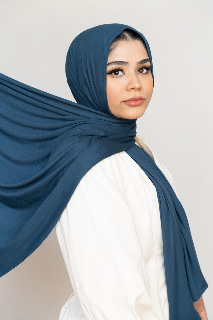 SLATE TEAL Premium Jersey-AllScarves-Niswa Fashion