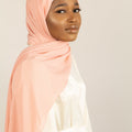 SWEET PEACH Crepe Chiffon-AllScarves-Niswa Fashion