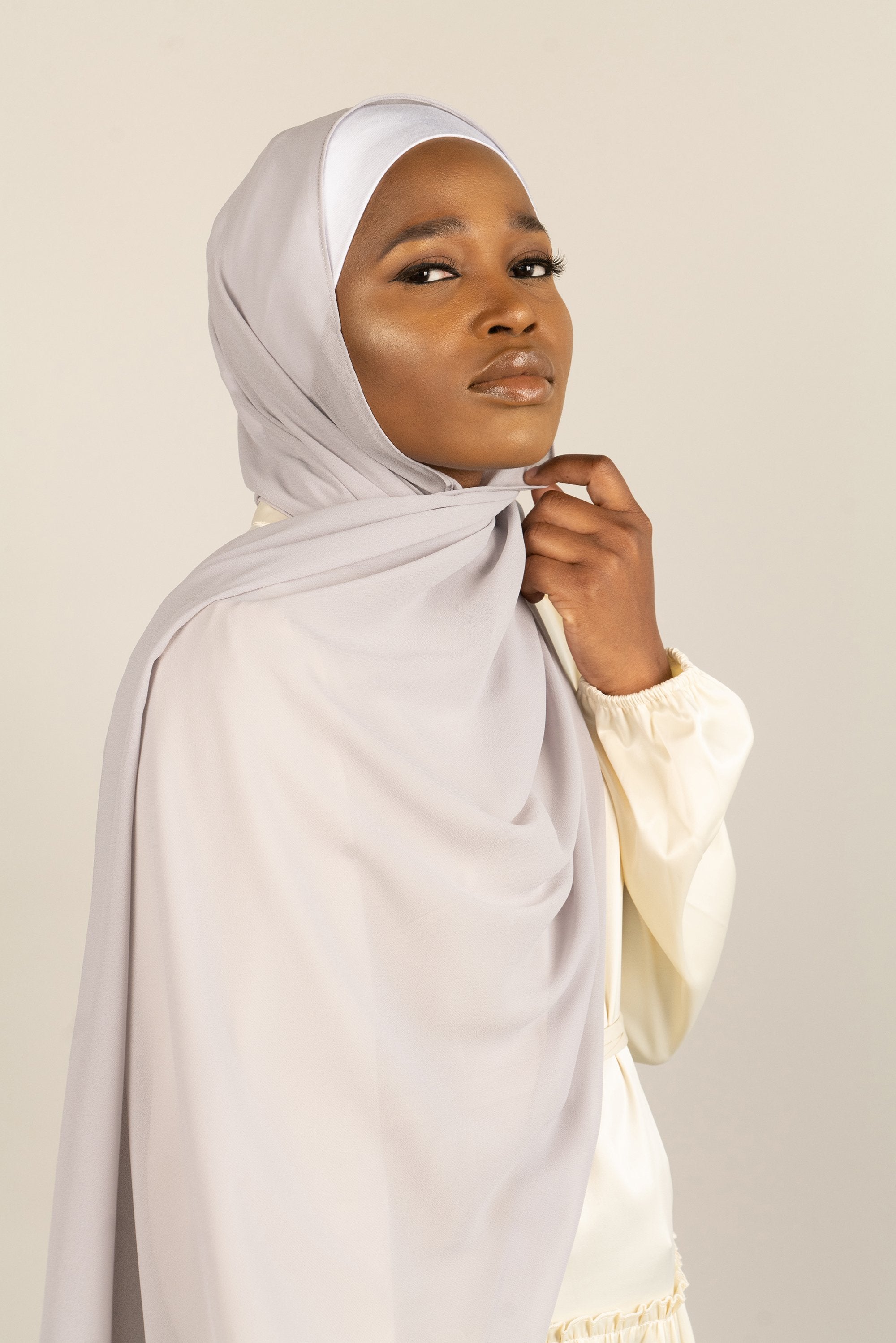 WINTER FOG Georgette Chiffon Scarf-AllScarves-Niswa Fashion