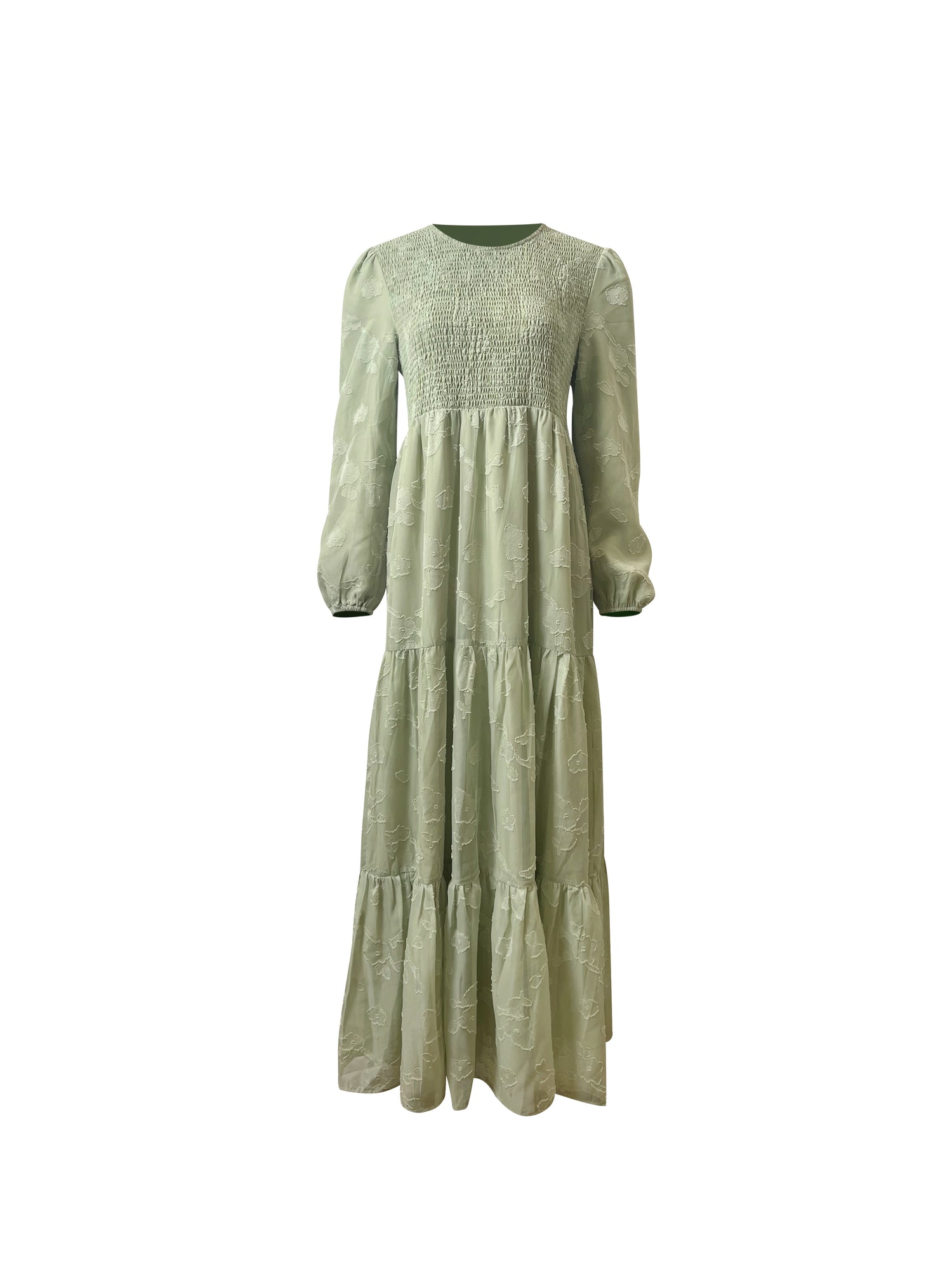 Melanie Embossed Maxi Dress - Mint