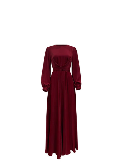 Imani Wrap Maxi Dress - Ruby Red