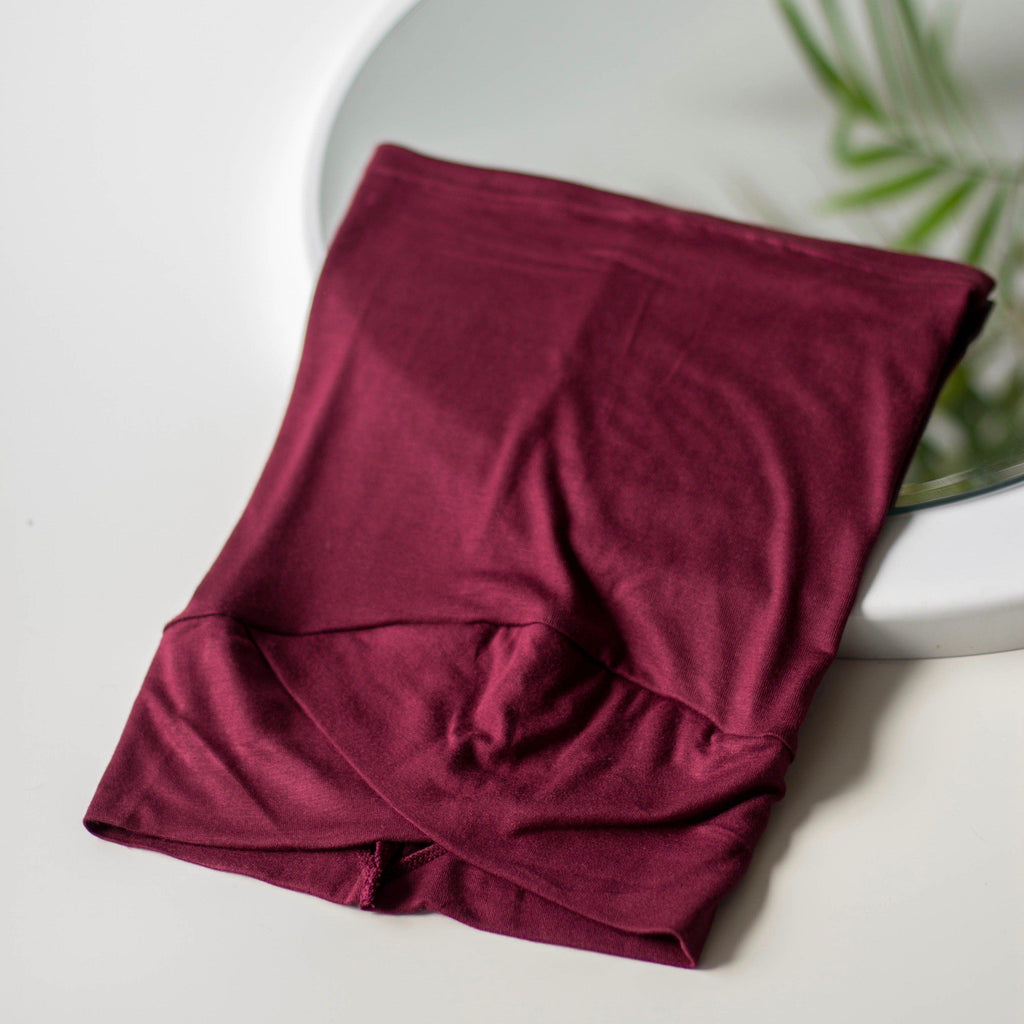 Criss-Cross Hijab Cap - Rosewood-Niswa Fashion