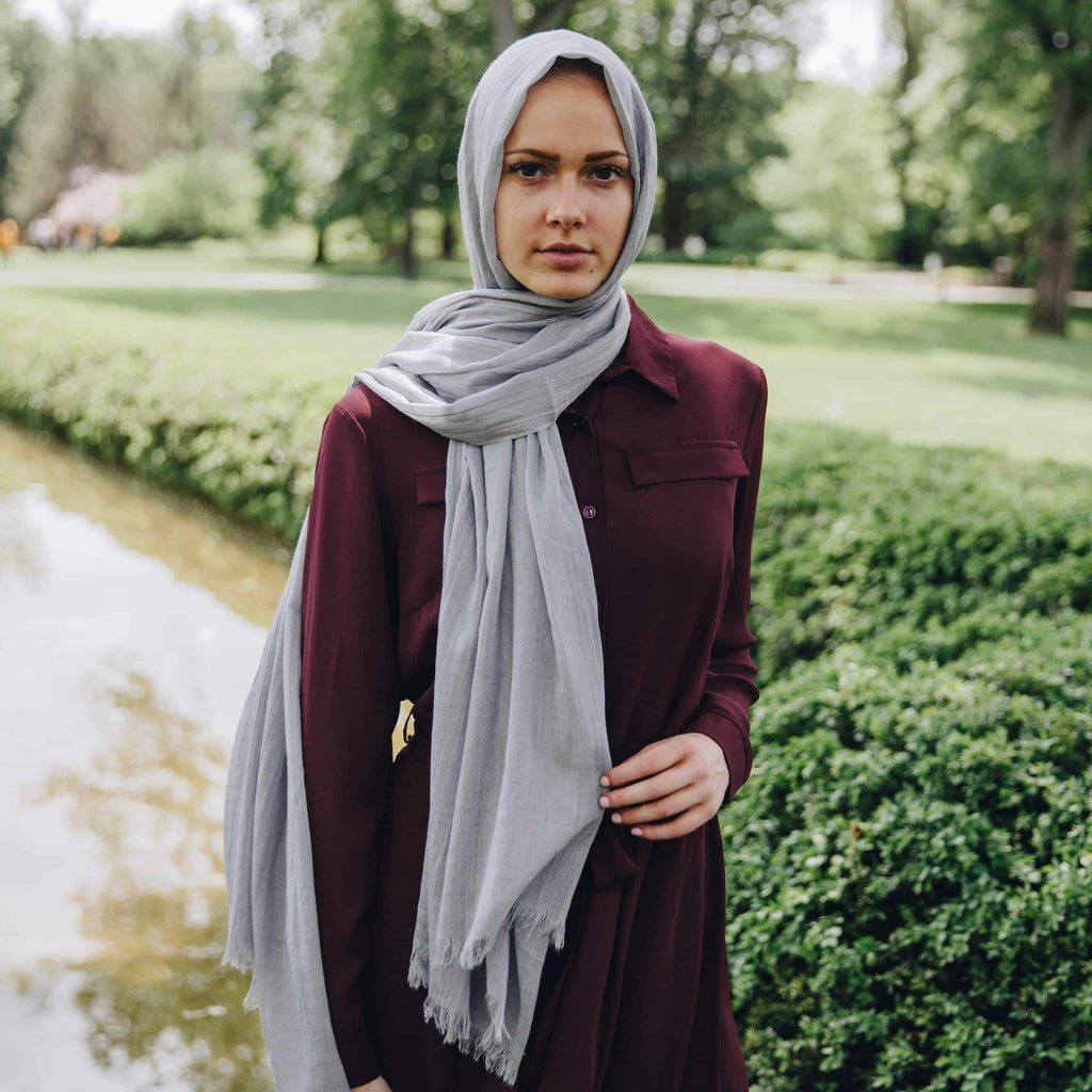 DOVE GRAY Woven Viscose-Niswa Fashion