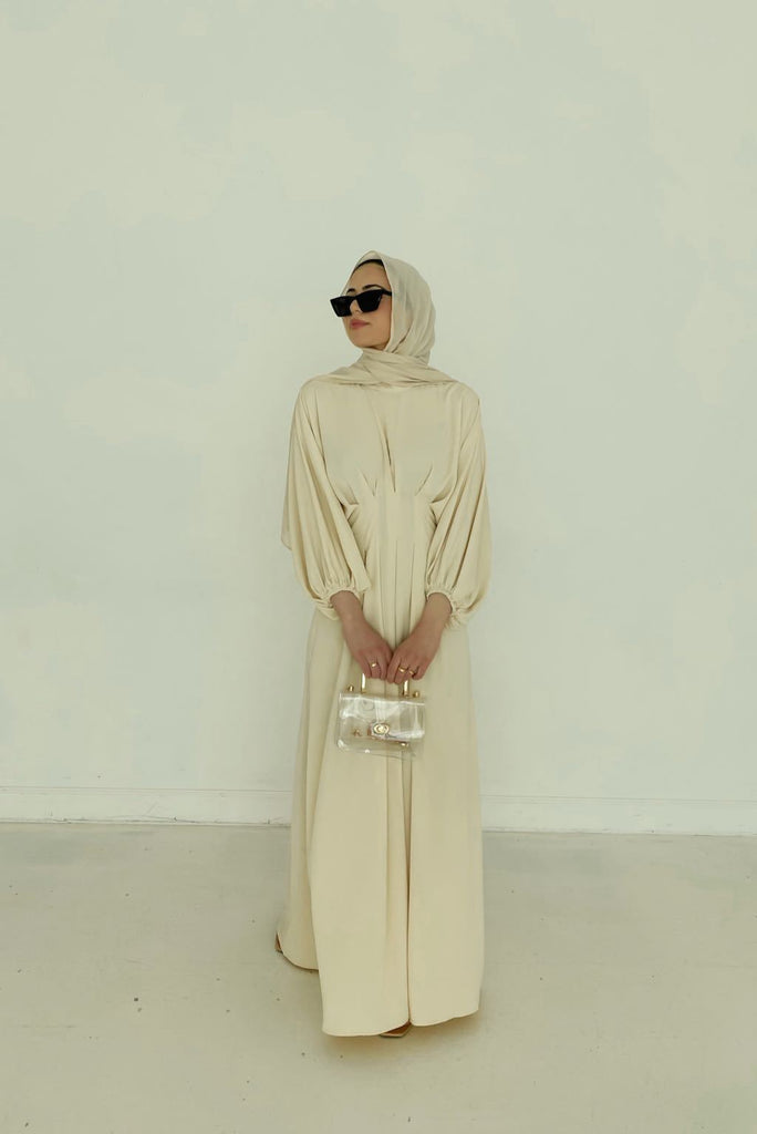 Elmas Maxi Dress - Cream-Niswa Fashion