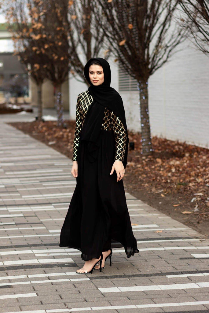 FairyDust Maxi Evening Dress - Gold-Niswa Fashion