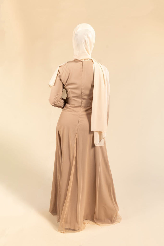 Fiona Maxi Gown - Wheat-Niswa Fashion