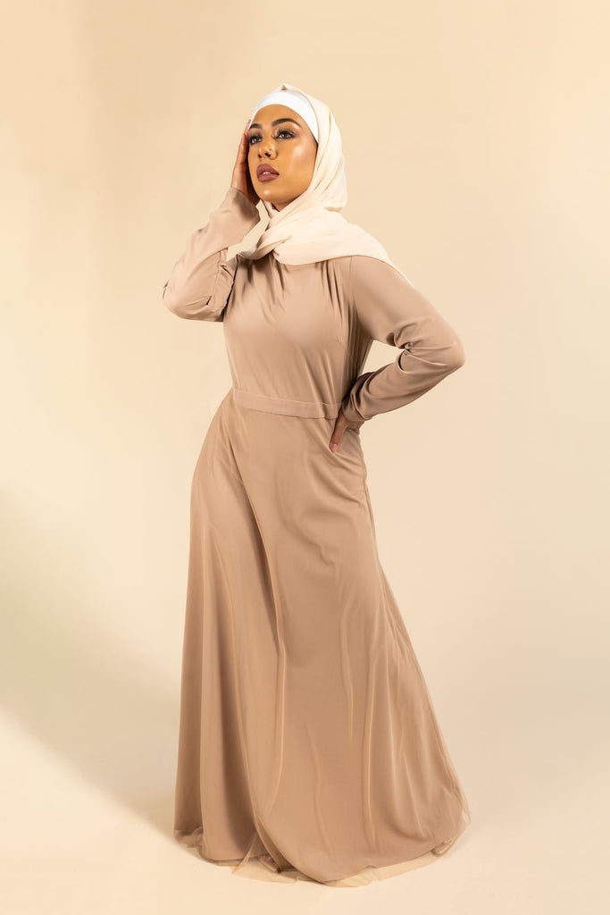 Fiona Maxi Gown - Wheat-Niswa Fashion