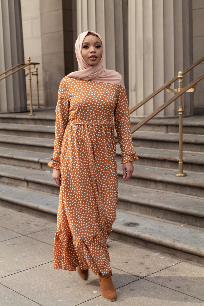 Florence Maxi Dress - Mustard-Niswa Fashion
