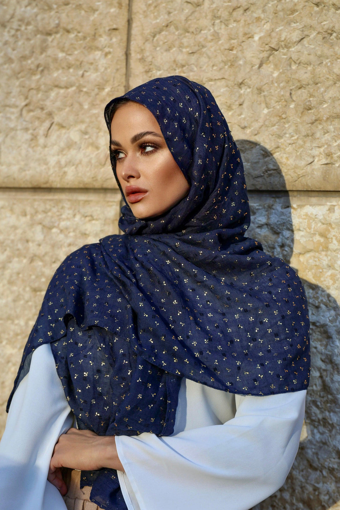 NAVY Enchanted Leaves Viscose