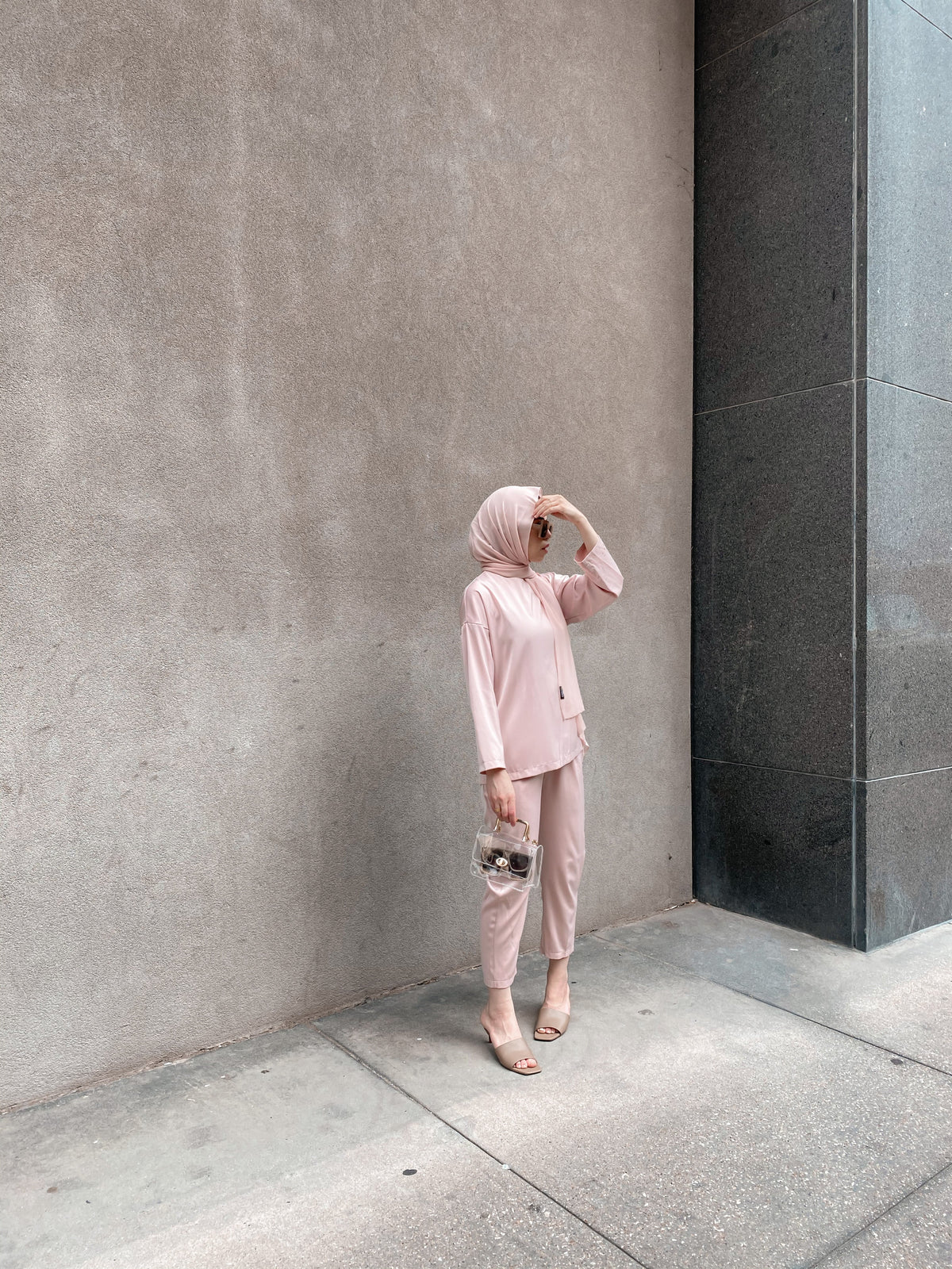 Zara Top & Trouser Set - Blush-Niswa Fashion