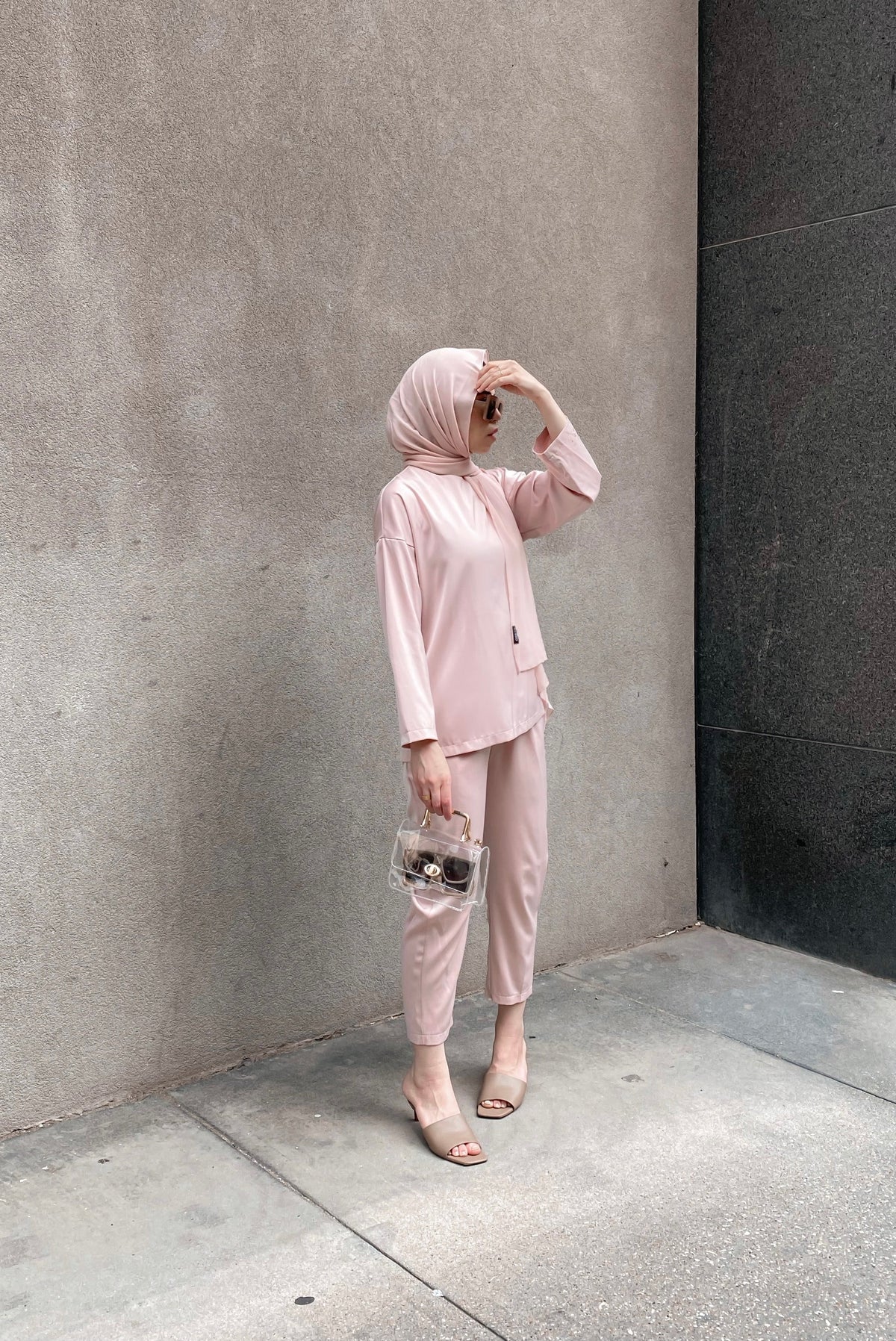 Zara Top & Trouser Set - Blush-Niswa Fashion