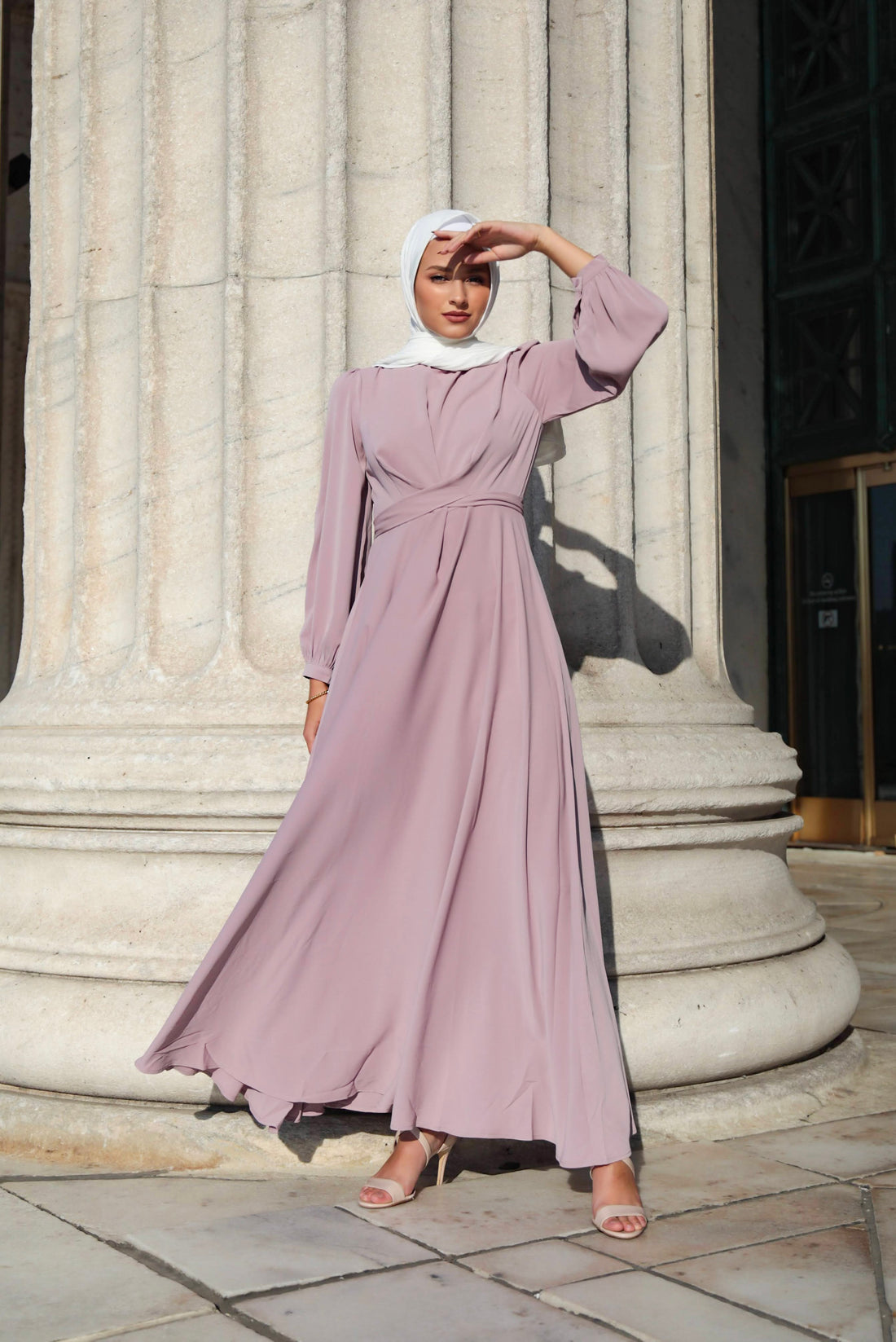 Imani Wrap Maxi Dress - Mauve