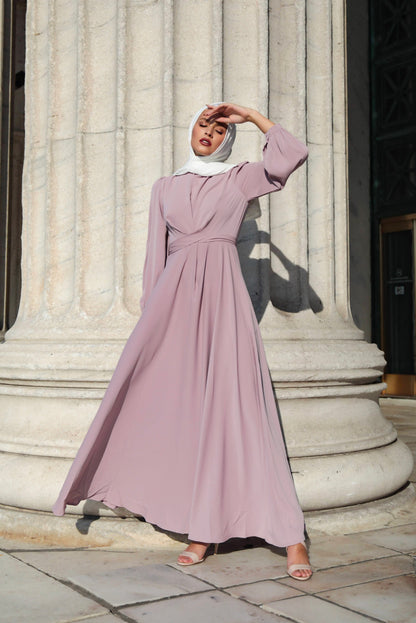 Imani Wrap Maxi Dress - Mauve