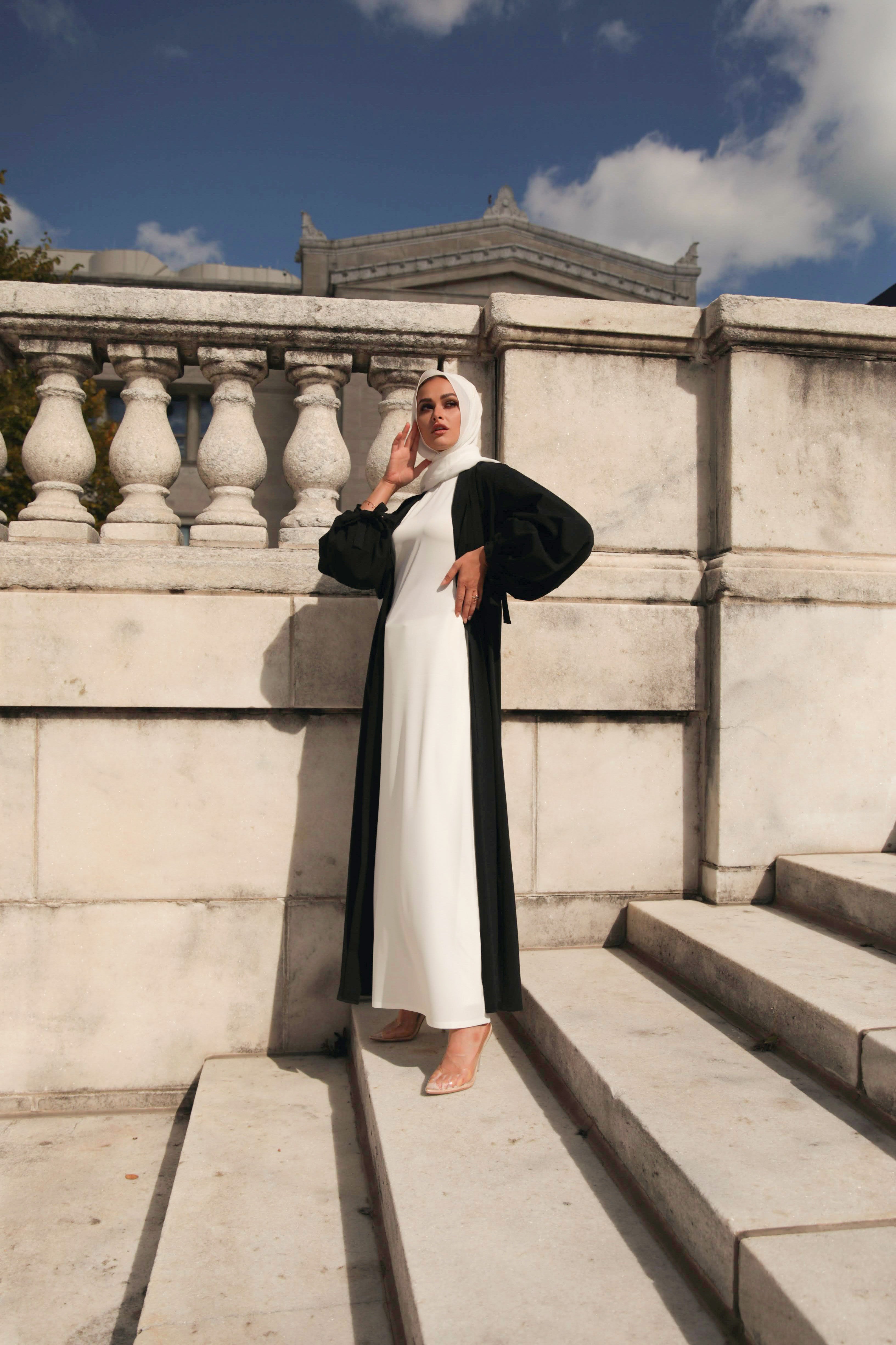 Vera Wrap Abaya - Onyx Black