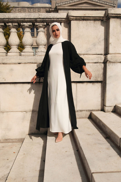 Vera Wrap Abaya - Onyx Black