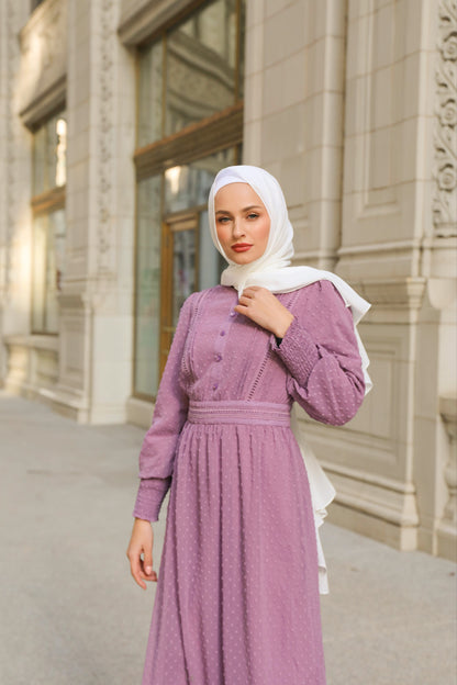 Husna Embossed Maxi - Lavender