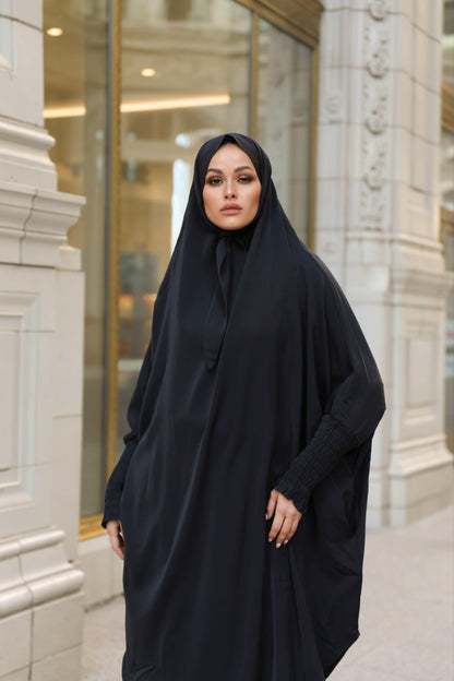 Salamah Two Piece Prayer Set - Black