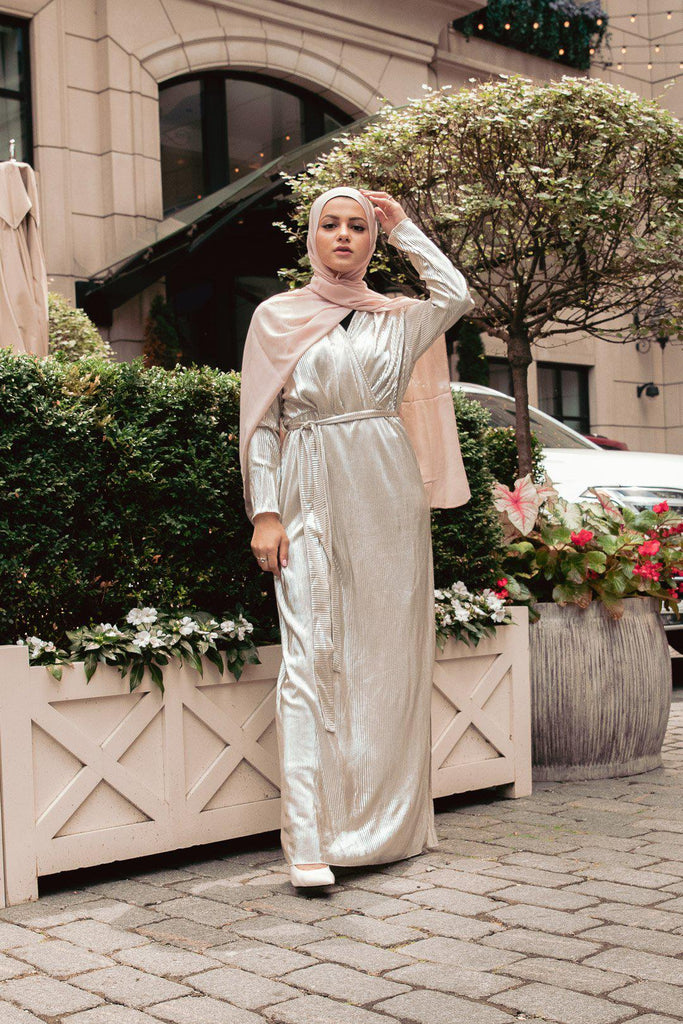 Katara Maxi Dress - Platinum-Niswa Fashion