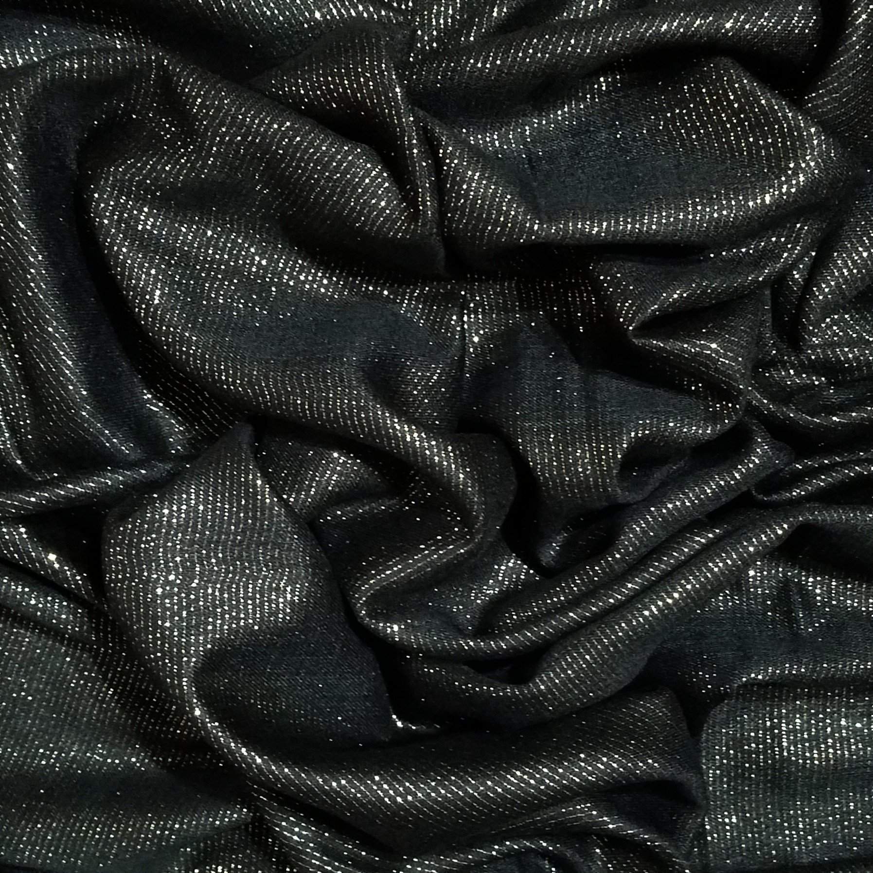 Metallic Scarf - Black-Niswa Fashion