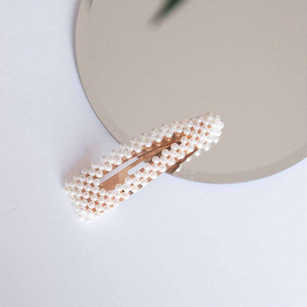Pearl Clip - Gold-Niswa Fashion