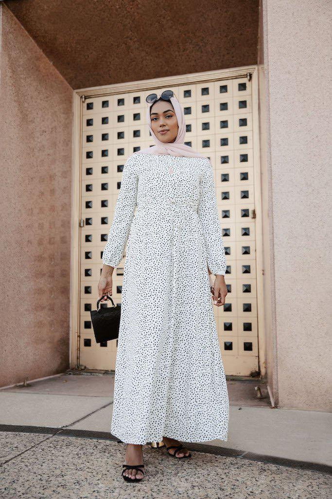 Polka Passion Maxi Dress - Yin and Yang-Niswa Fashion