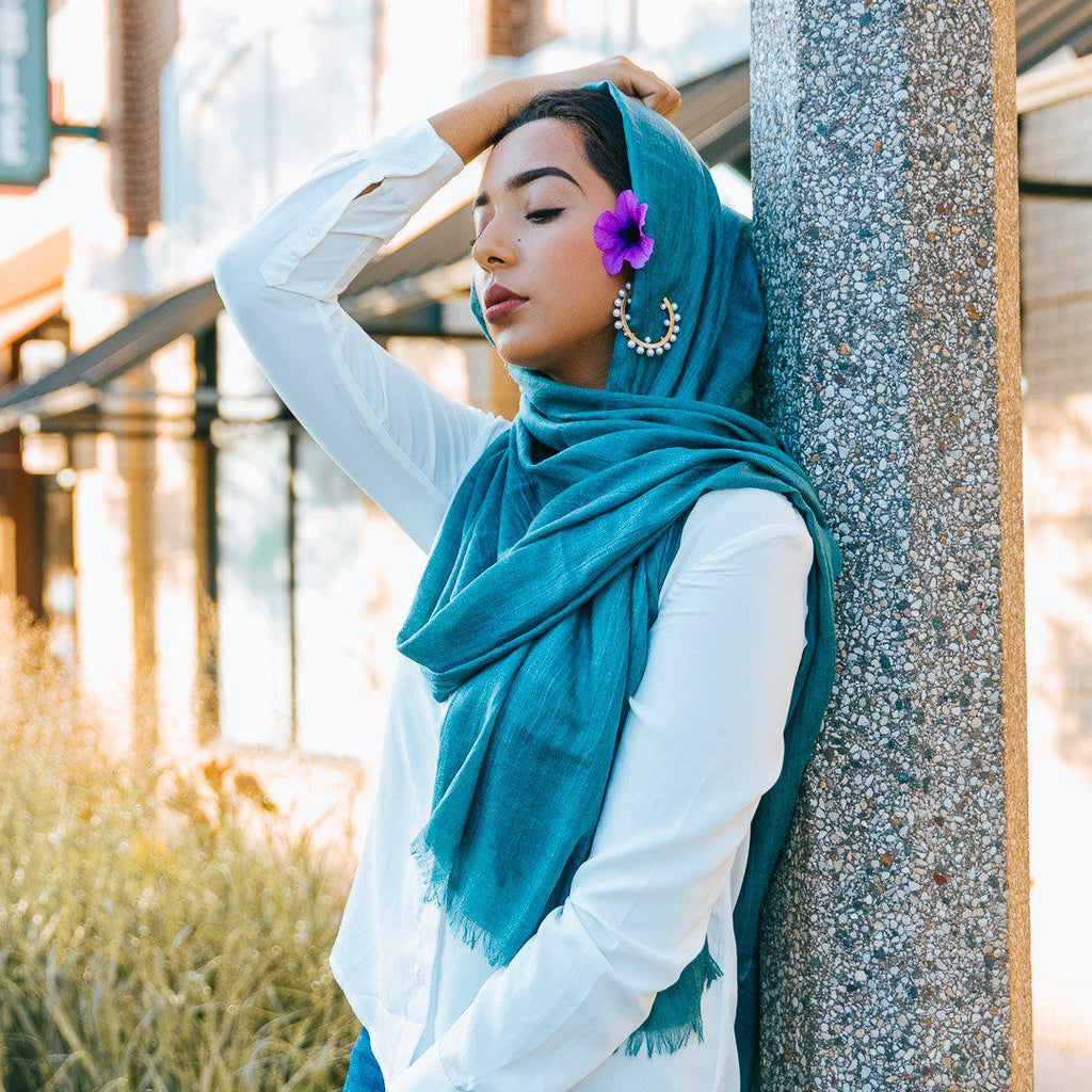 PRUSSIAN BLUE Woven Viscose-Niswa Fashion