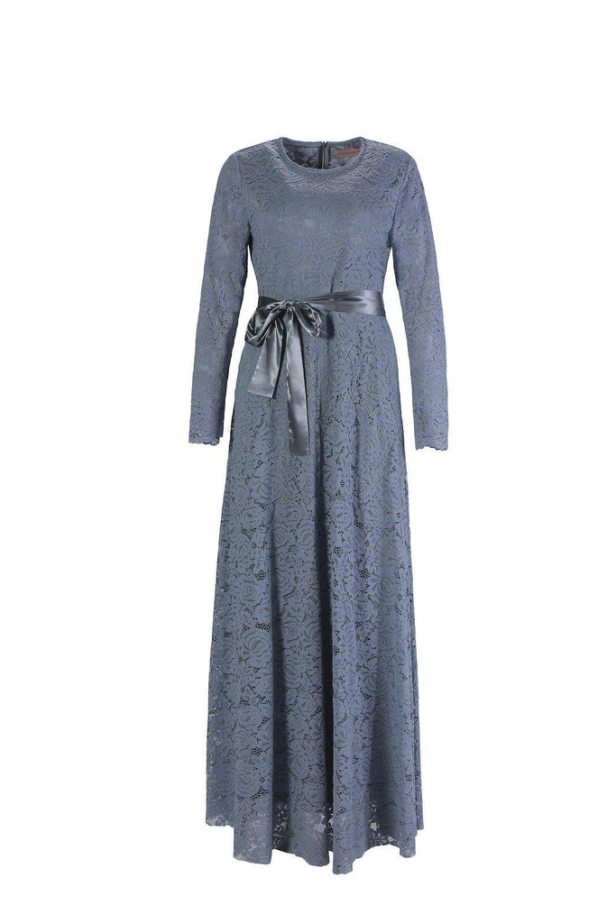 Venetian Maxi Gown - Ocean Gray-Niswa Fashion