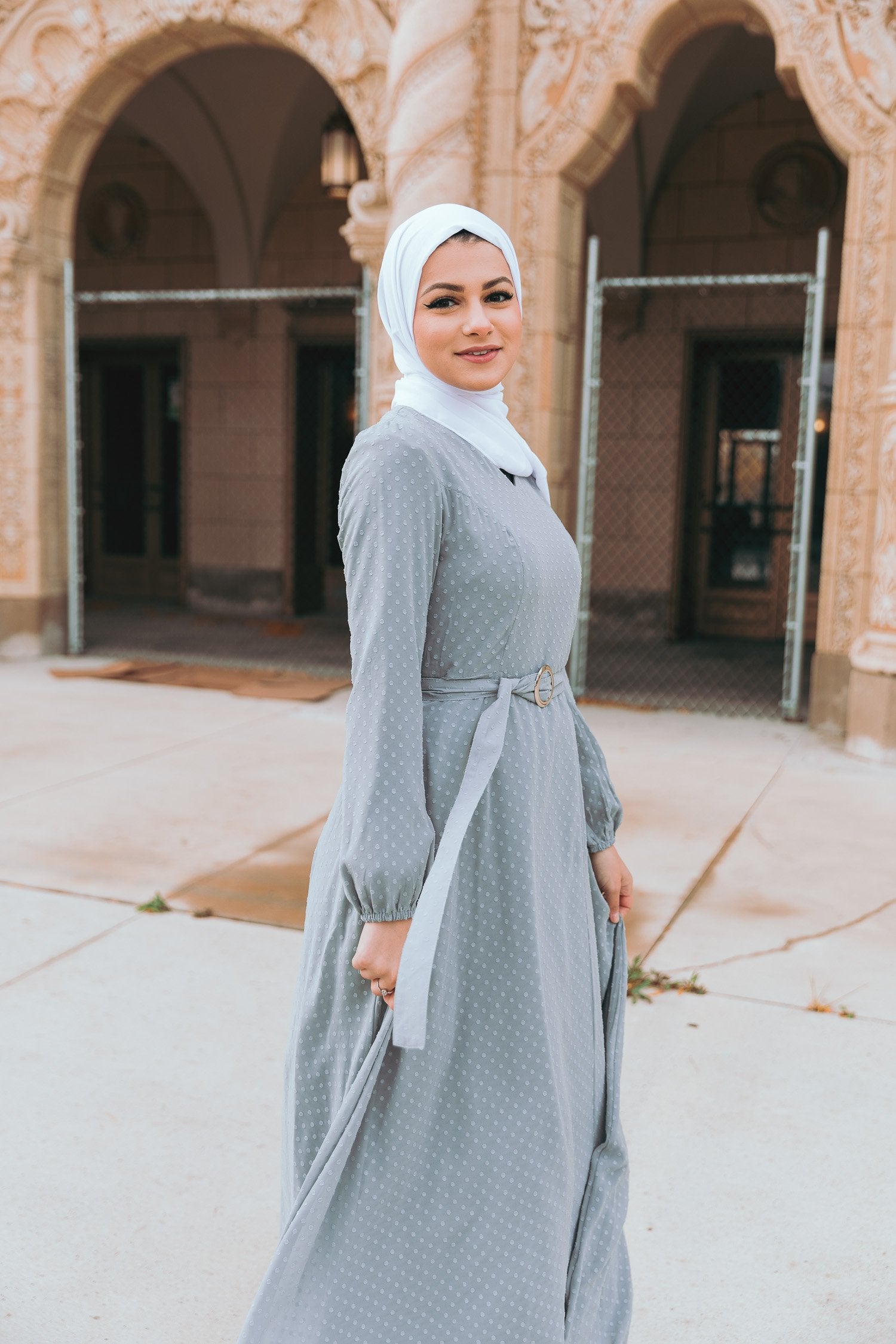 Whimsical Maxi Dress - Misty Gray-Niswa Fashion